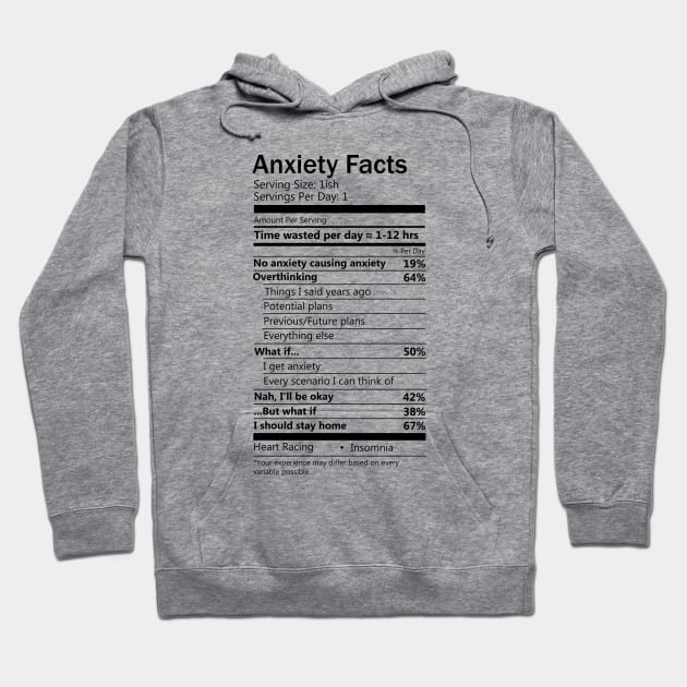 Anxiety Facts Hoodie by hoddynoddy